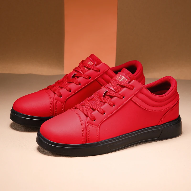 

Fashion Men's Red Sneaker Designer Skateboard Shoes Men Brand Sneakers Unisex Flat Casual Shoes Big Size 47 zapatillas de hombre