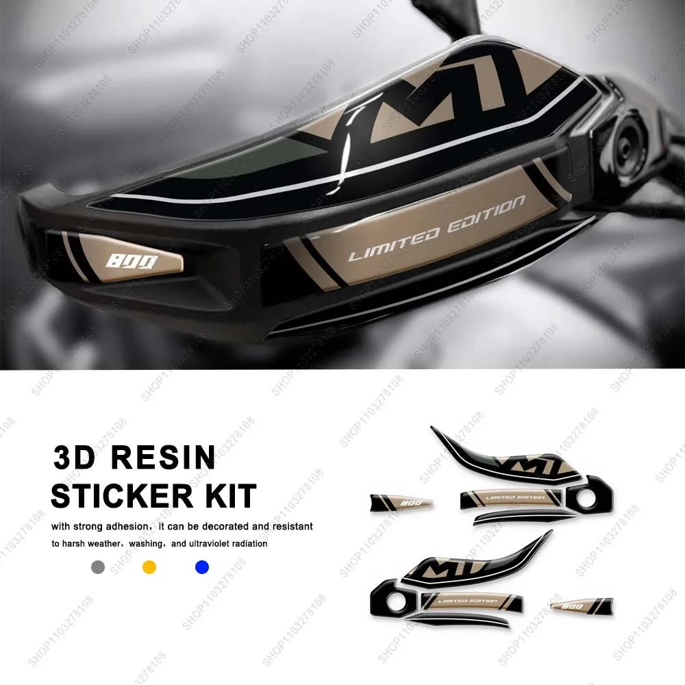 

For CFMoto 800MT Touring/Sport/Explore/Limited Edition 2023 Motorcycle 3D Resin Handguard Decal Hand Guard Protection Sticker