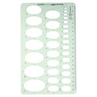 Office Supplie Green Geometry Ruler Oval Style Multi-Function Geometric Drawings Templates Rulers 20cm Measuring Ruler