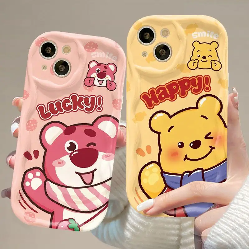 

Cute Winnie Pooh Lots-o'-Huggin' Bear 3D Wave Case For Xiaomi Mi 14 12 12T 11 Lite Poco M6 X6 X5 X4 F4 X3 M3 Pro 4G 5G Cover