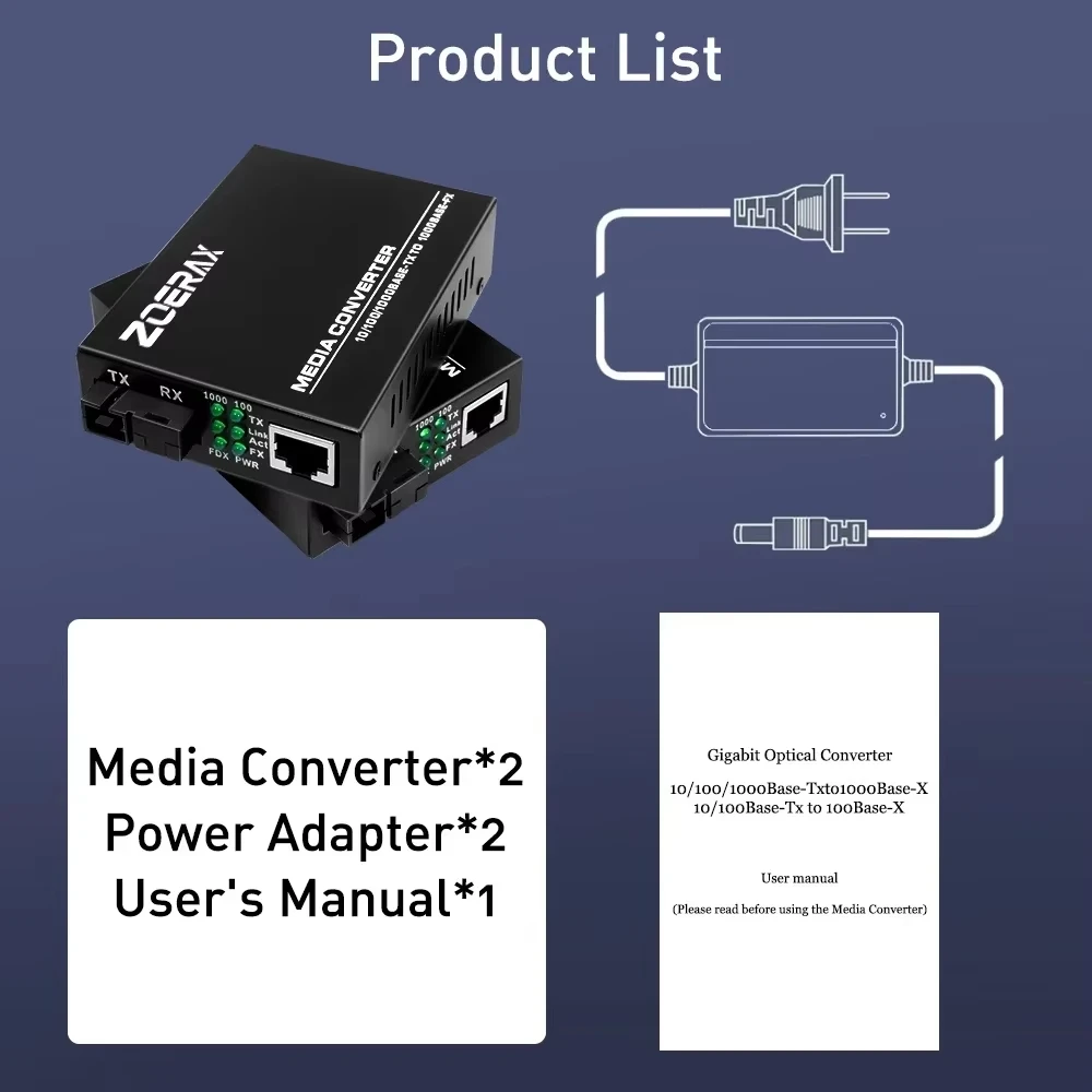 Natalink A Pair Gigabit BiDi SFP+ Fiber Media Converter SC Single Mode Single Fiber 10/100/1000M Ethernet RJ45 Transceiver image 6