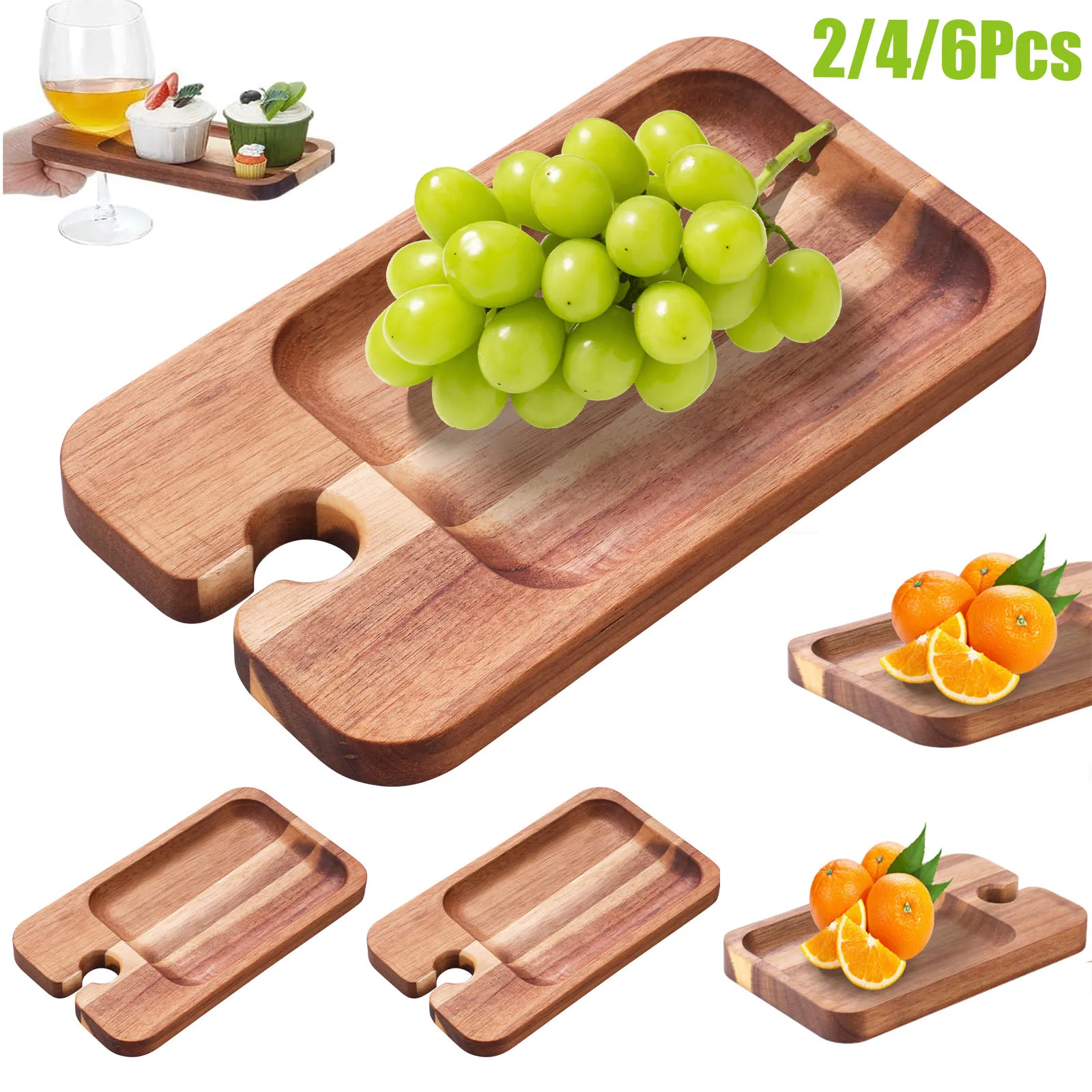 Tableware Wood Dessert Plate Wine Appetizer Plate Cocktail Plates Japanese-style Charcuterie Board Tray Snack Dried Fruit Pallet
