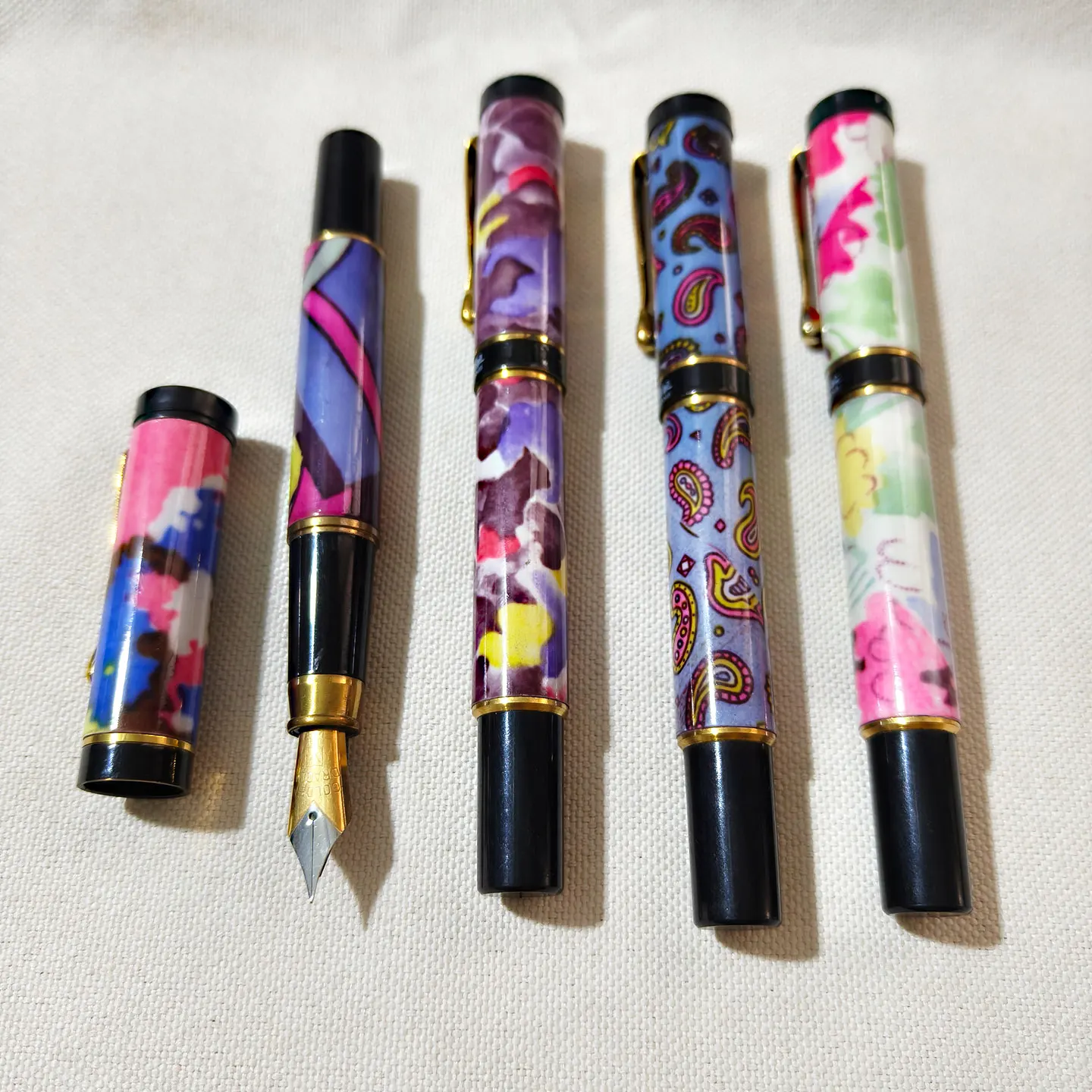 Chinese Dandong Jinlong Auspicious Pen Copper Barrel Pen 1990s Style Rare Vintage Collectible