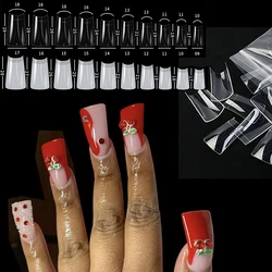 500PCS Long Duck Nail Tips Wide Clear False Nail Tips Acrylic Fake Full Cover Nails Duck Feet Nails With 10 Sizes Manicure