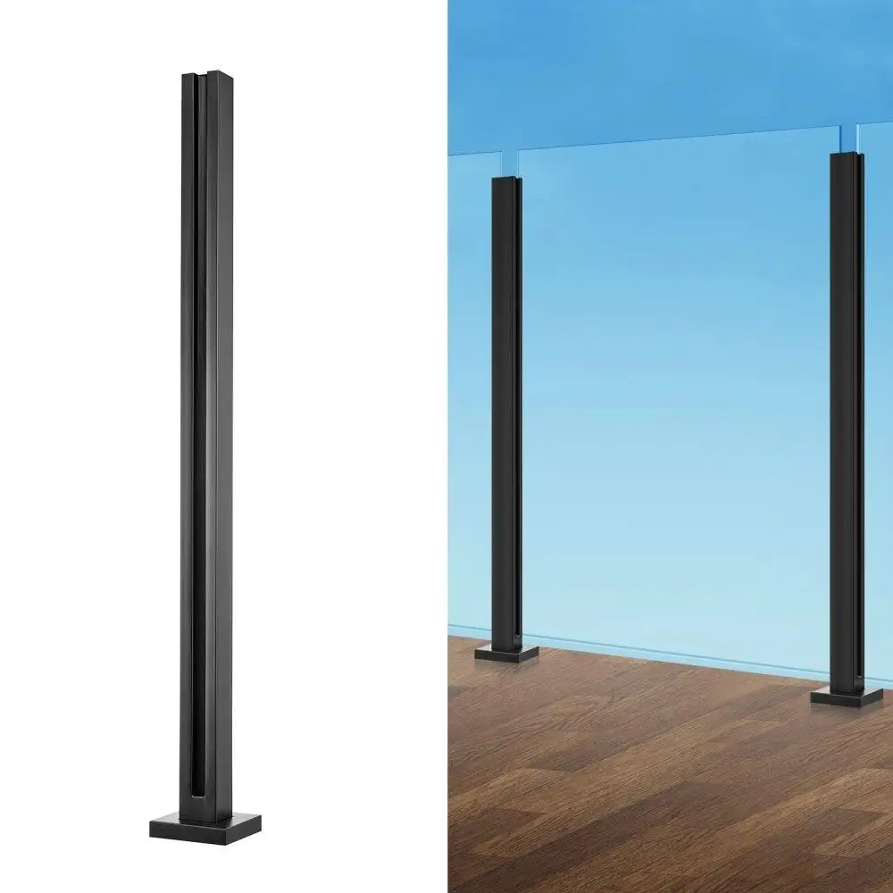 

for 0 4 Stainless Steel 37.4mm Glass Clamp Bracket for 0 .39 for 0 .47 Tempered Glass Outdoor Deck Stair for balcony Black