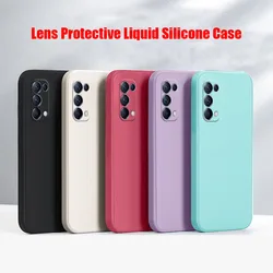 Original Square Liquid Silicone Phone Case For OPPO Realme 10 8 7 4G A77 A74 A54 A96 A58 5G Realme C33 C17 Shockproof Back Cover