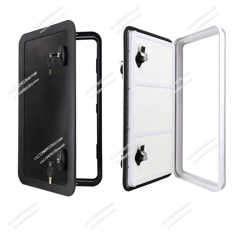 Deck Hand Hole Cover Storage Box Inspection Cover with Lock RV Trailer RV Door Accessories Storage Cover Marine Square