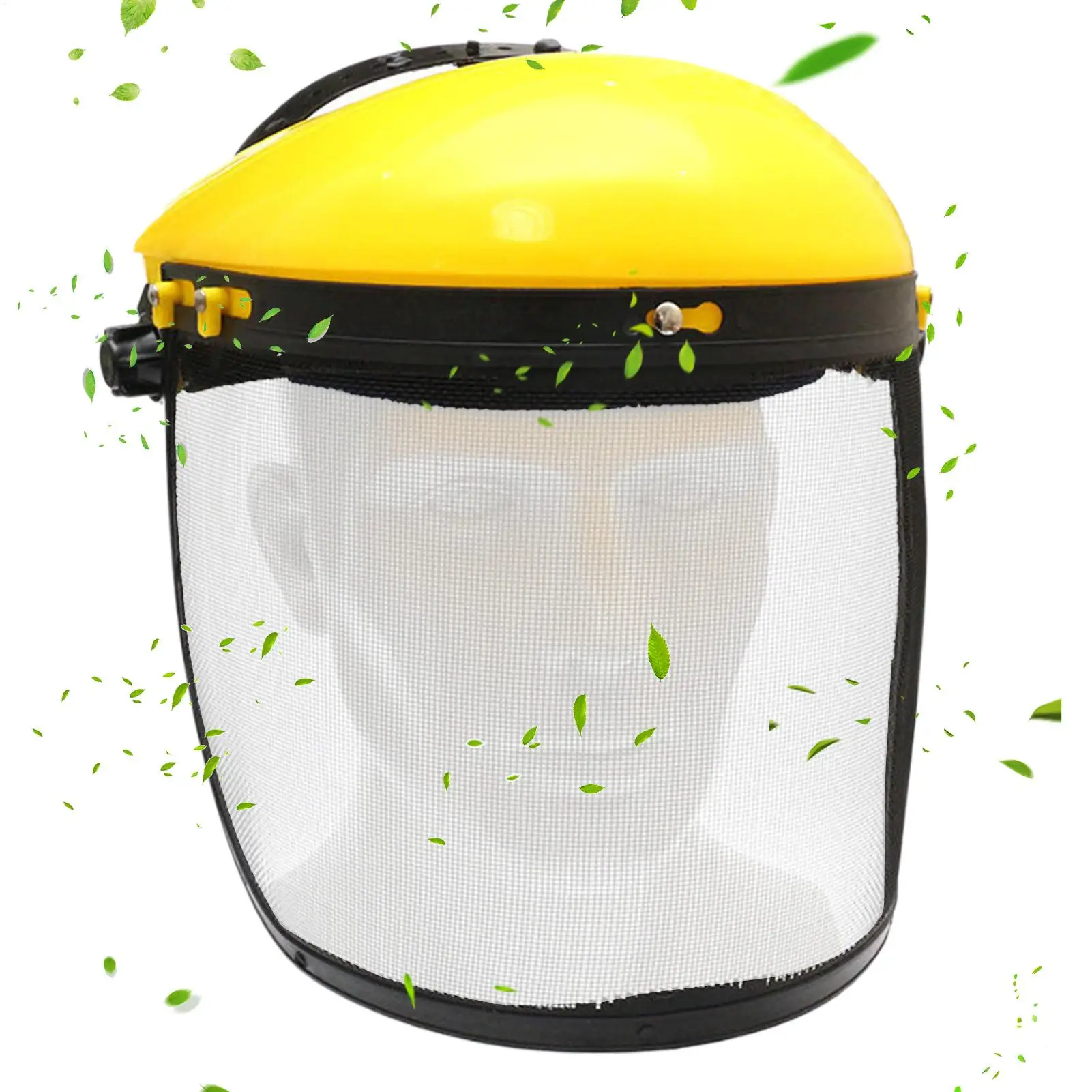 Garden Grass Trimmer Safety Helmet Hat With Full Face Mesh Protective Mask For Logging Brush Cutter Forestry Protection