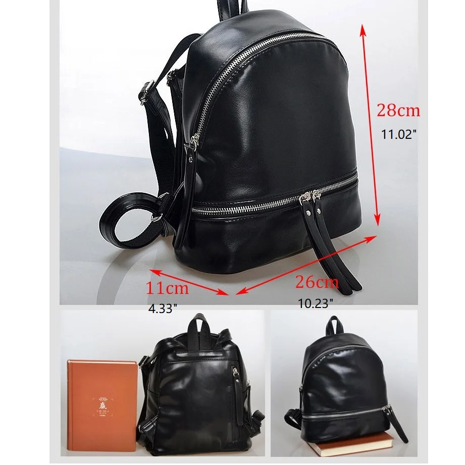 NIGEDU brand Women Backpack vintaeg High quality soft PU leather School Bag for girls Rucksack small Female Travel Backpacks bao