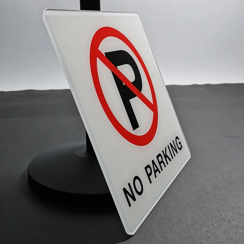 Public place signage: acrylic signage - no smoking trespassing photography parking littering - wall decals shopping mall