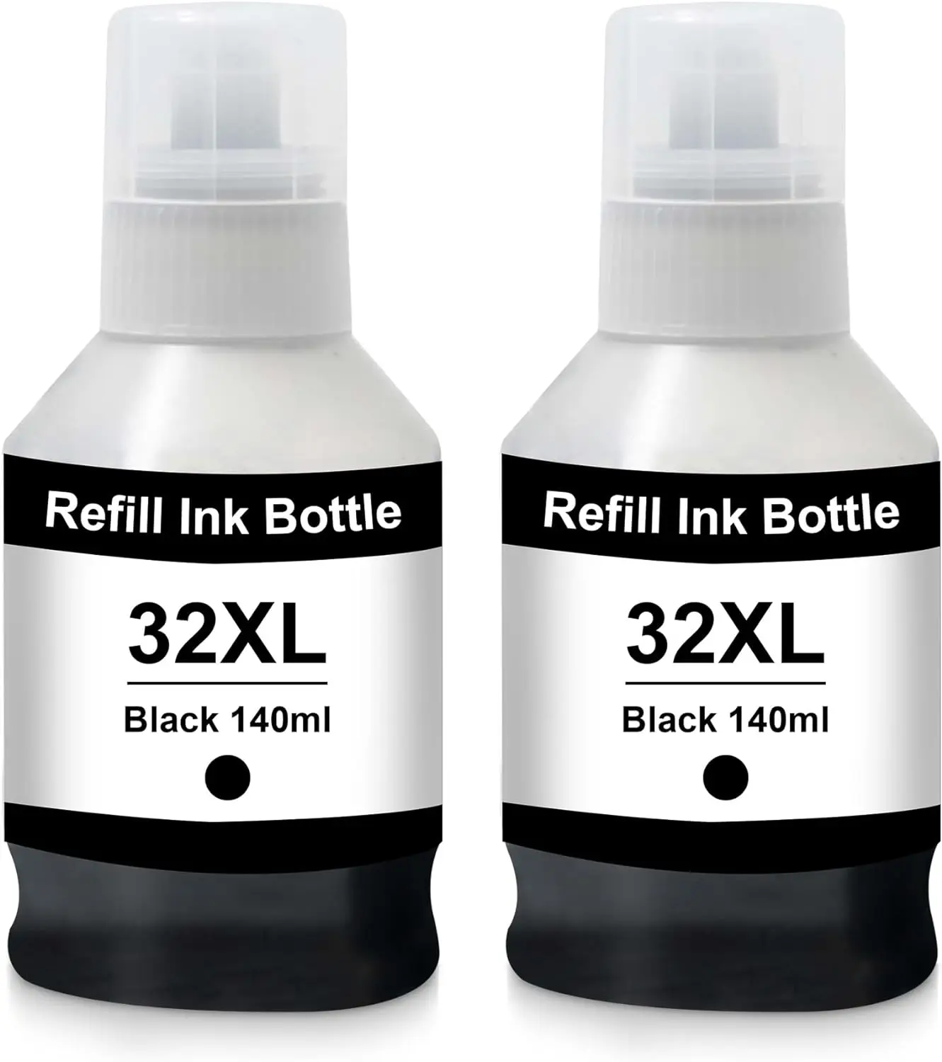 32XL Black Compatible Ink Replacement Used for Smart Tank Plus 551 555 651 7301 7602 7001 6001 5101 32 XL Black Ink 2 Bottles