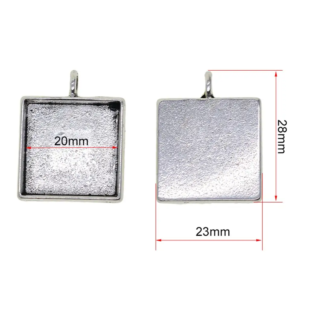 Blank Cabochon Plate Alloy Bezel Base for DIY Necklace Pendant Setting Jewelry Making Accessories