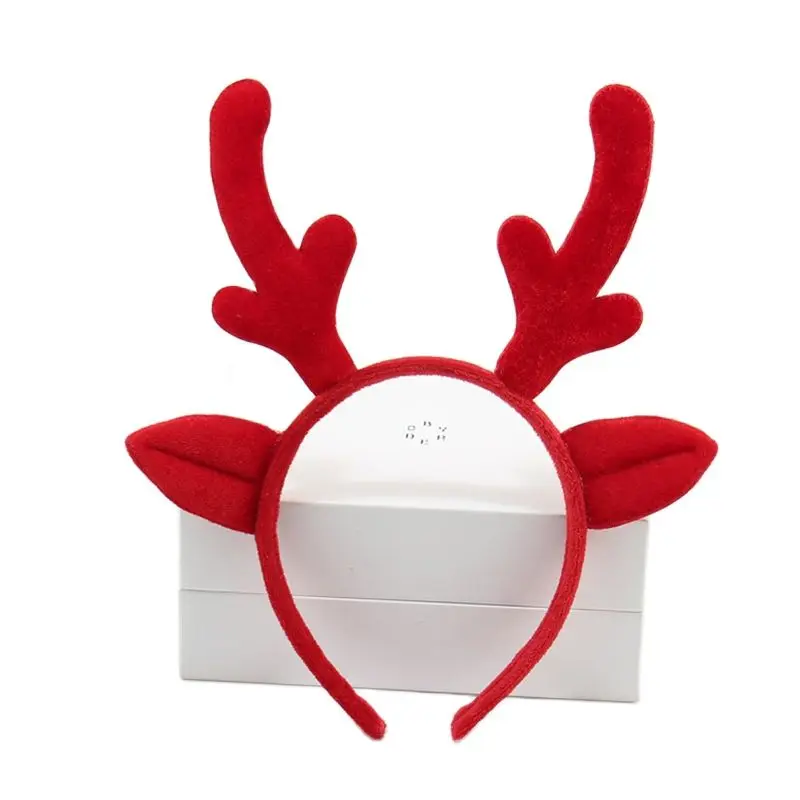 1PC Antler Hair Hoop Reindeer Cute Elk Photo Supplies Hair Bands Head wear Accessory for Christmas Costume Party