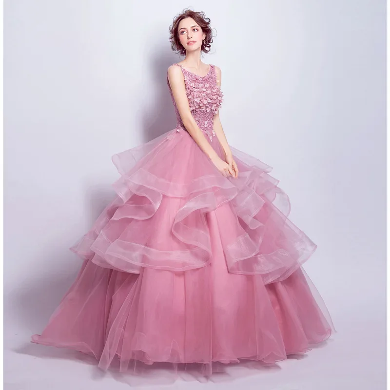 Rose pink evening dress 2024 summer bride wedding toast company annual meeting temperament wedding dress