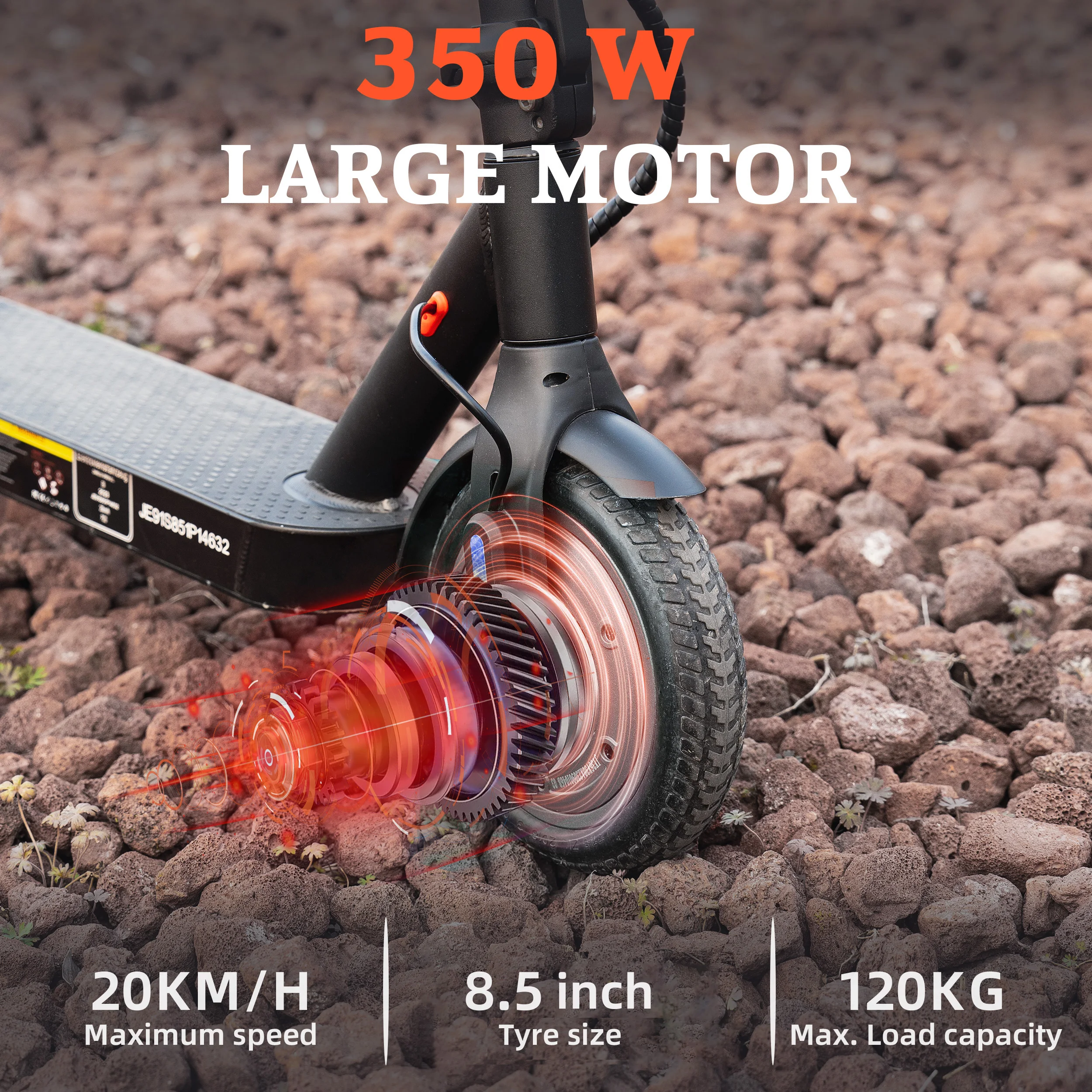 سكوتر كهربائي Vankel 8.5 بوصة بقدرة 350 وات 36 فولت 7.5 أمبير في الساعة نطاق 30 كم، فرامل مزدوجة، سكوتر قابل للطي، شاشة LED، سكوتر 20 كم/ساعة مع ABE