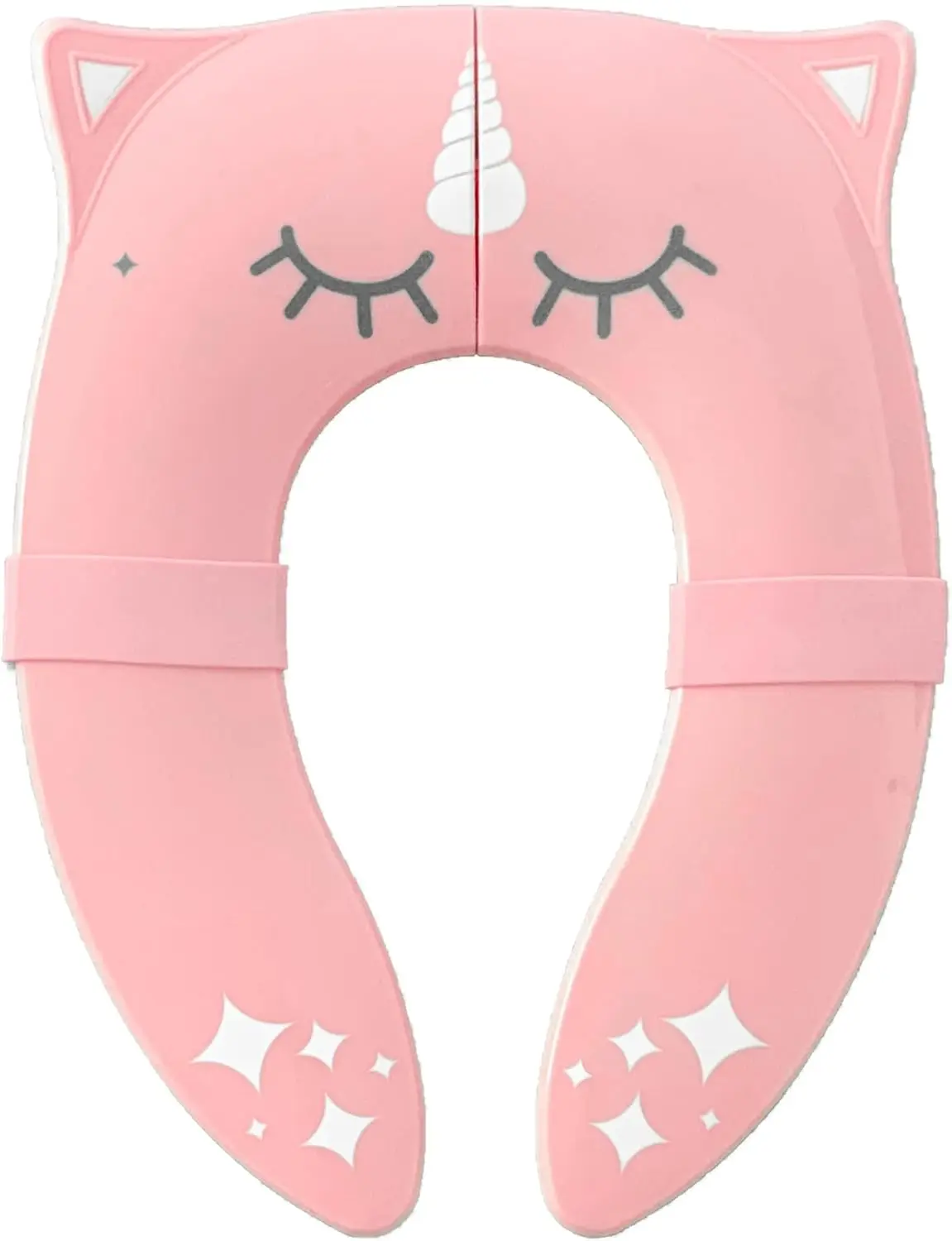 

Travel Potty Seat for Toddler - Folding Potty Training Seat - Portable Toilet Seat Cover for Baby & Kids (PINK Unicorn)