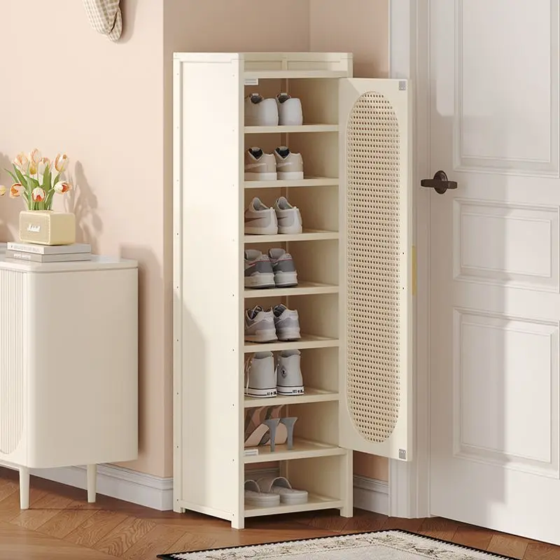 Folding shoe cabinet, narrow slot at the entrance of the household, shoe rack for rent, multi-layer storage cabinet