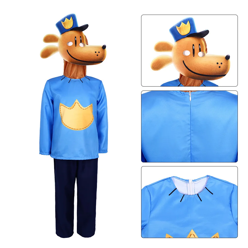 زي تنكري للعب الأدوار للرجال من Dog Man، بدلة أداء المسرح عبر الحدود، ملابس تنكرية للكلاب 5 للنساء