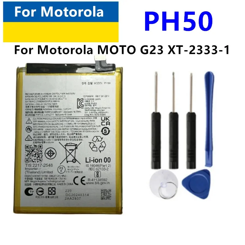 

PH50 5000mAh Replacement Battery For Motorola MOTO G23 XT-2333-1 With Tools