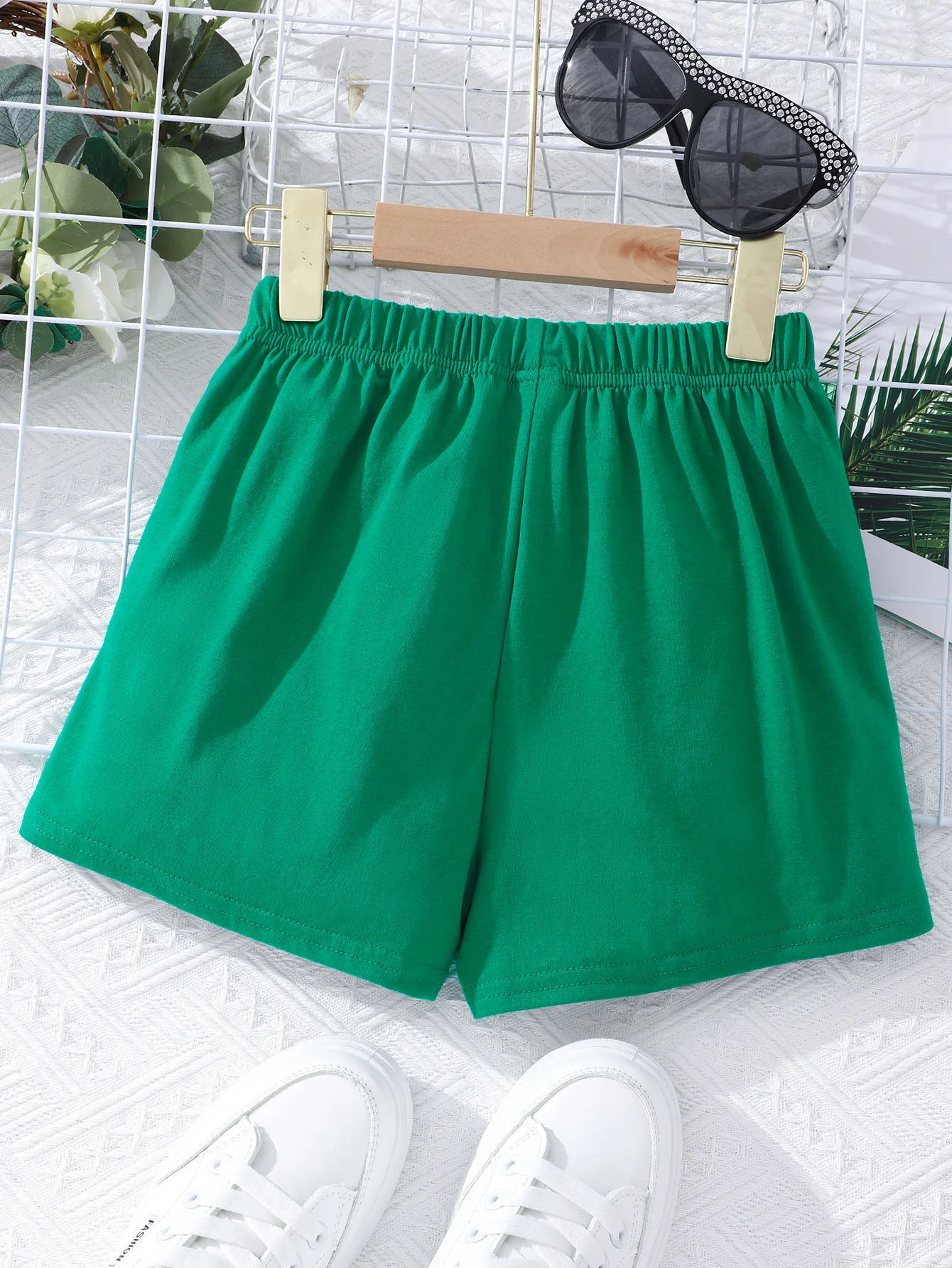 2024 Teen Girl Shorts 8 9 10 11 12 Years Old Summer Green Letter Printing Home Casual Simple Boys Soft Shorts 8 9 10 11 12 Years