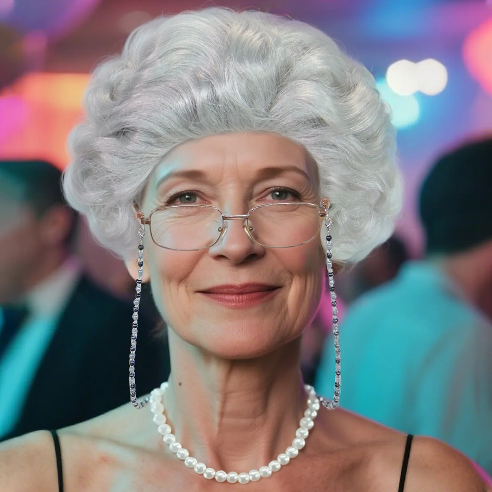 Синтетический серебристо-серый синтетический вьющийся парик для косплея королевы, косплей бабушки, выступление на сцене, для женщин, чтобы наряжать парику