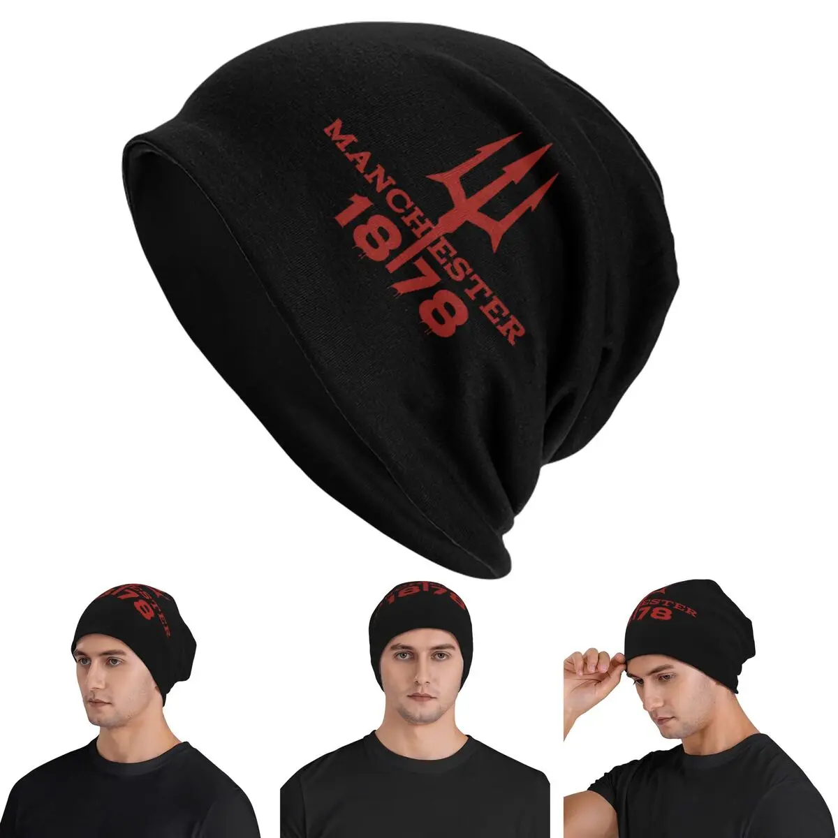 

Devils Of Manchester, Manchester Is Red Skullies Beanies Hats Warm Autumn Winter Outdoor Cap Knitted Bonnet Caps Unisex Adult