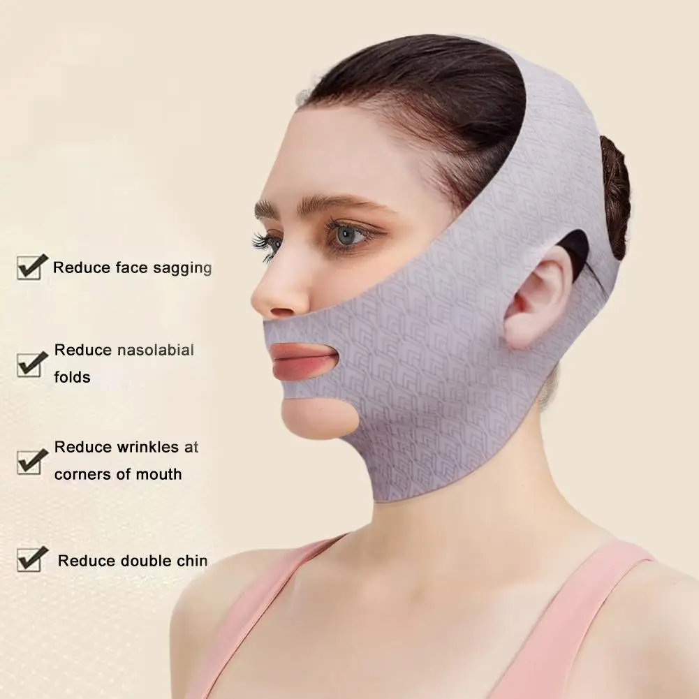 1pcs Chin Cheek Slimming Bandage V Shaper V Line Lifting Beauty Wrinkle Face Band Strap Mask Sleeping tool Lifting Anti Mas L6H7