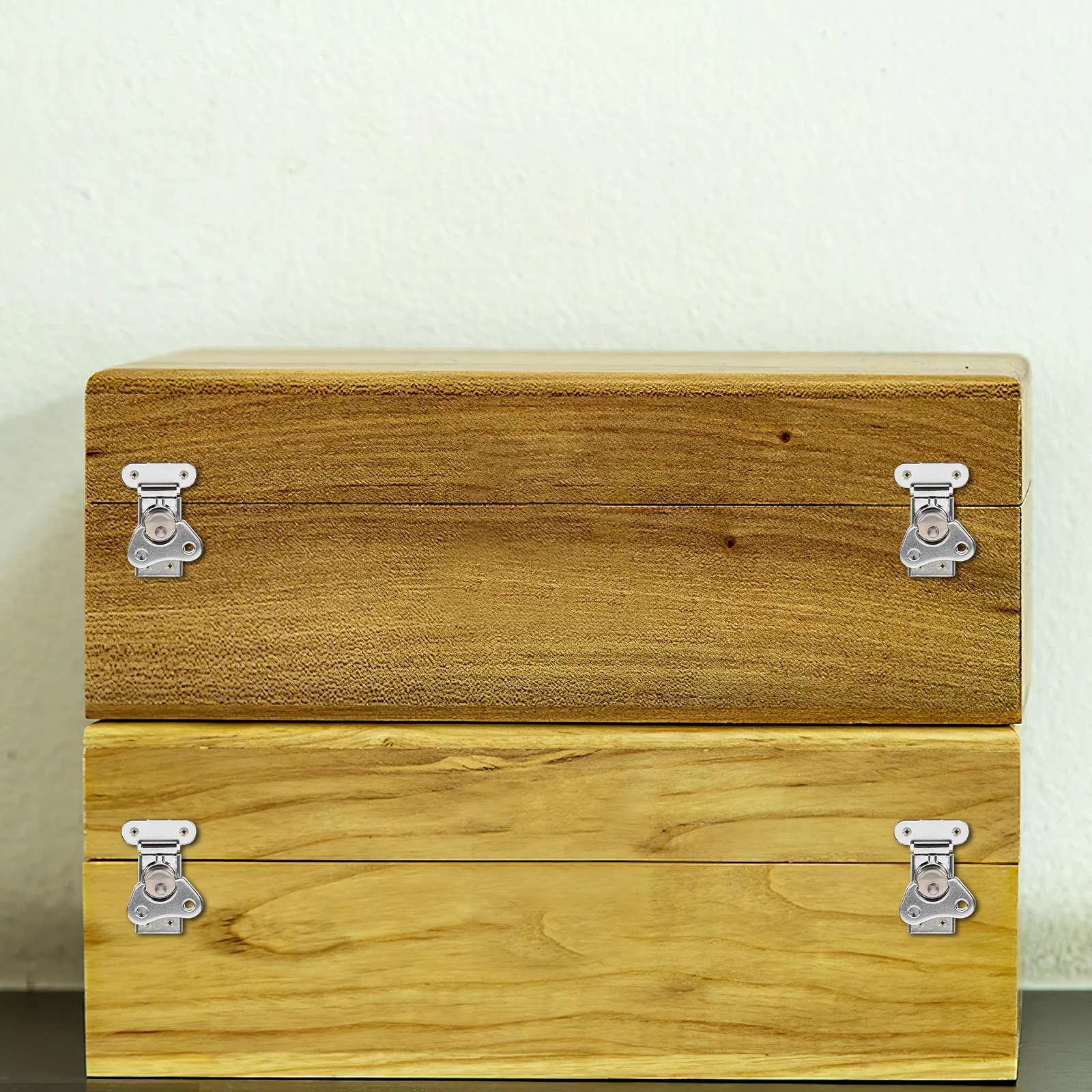 

4Pcs Stainless Steel Butterfly Latches Heavy Duty Small Locks for Case Wooden Box Flight Chest Secure Closure Spring Loaded Draw