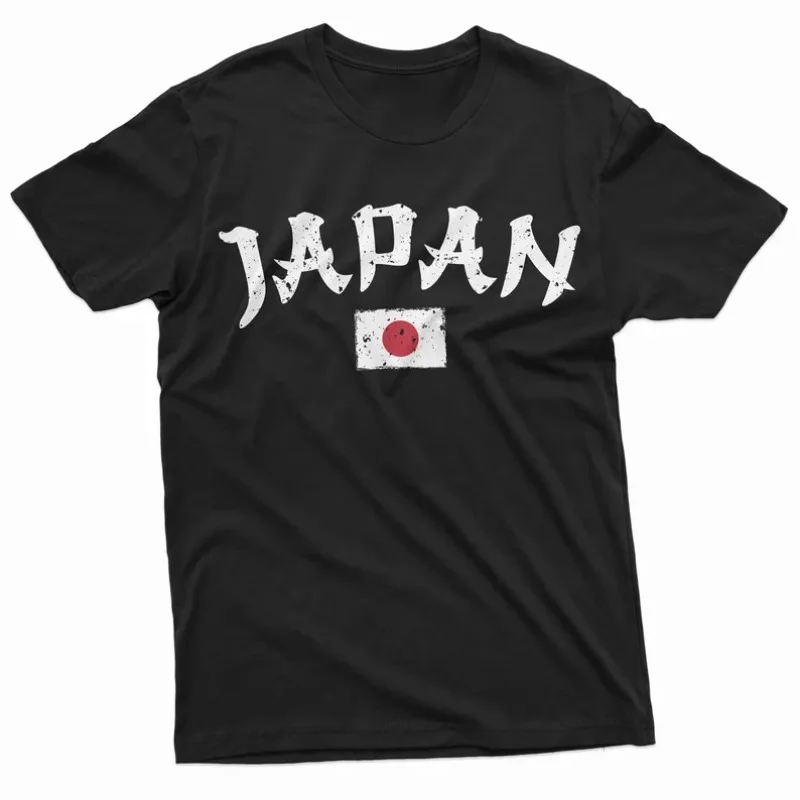 

Vintage Japan Graphic Tee, Retro Distressed "JAPAN" Text with Flag Print Classic Streetwear T-Shirt for Men & Women Fashionable