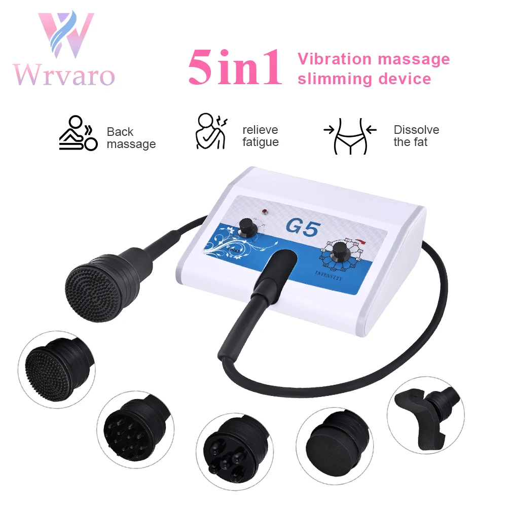 

Portable 5 IN 1 G5 Vibrating Slimming Machine High Frequency Fat Reduce Body Shaping Weight Loss Massage Equipment For Spa &Home