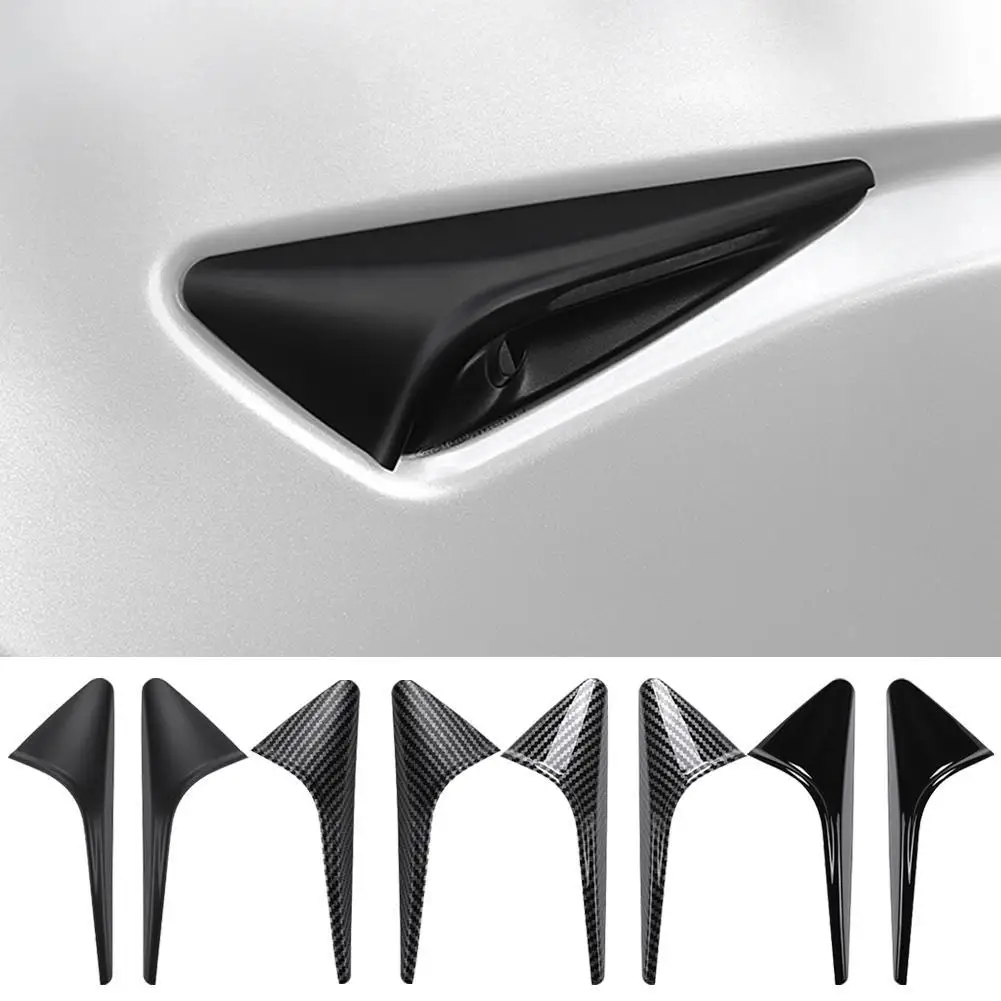 

for Tesla Y Side Camera Protection Cover Carbon Fiber Trim Cover Car Modification Accessories 2017-2023