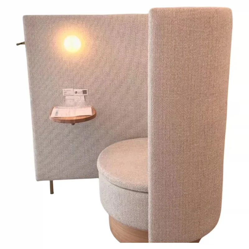 Modern minimalist design single partition high back sofa waiting area independent space private sofa with table board screen