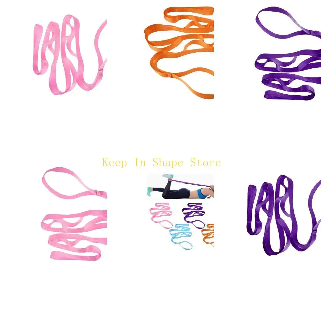 

U1JC Неэластичный эластичный ремень, эластичный ремень для упражнений для женщин и мужчин, 10-петлевой ремень для йоги, ремень,