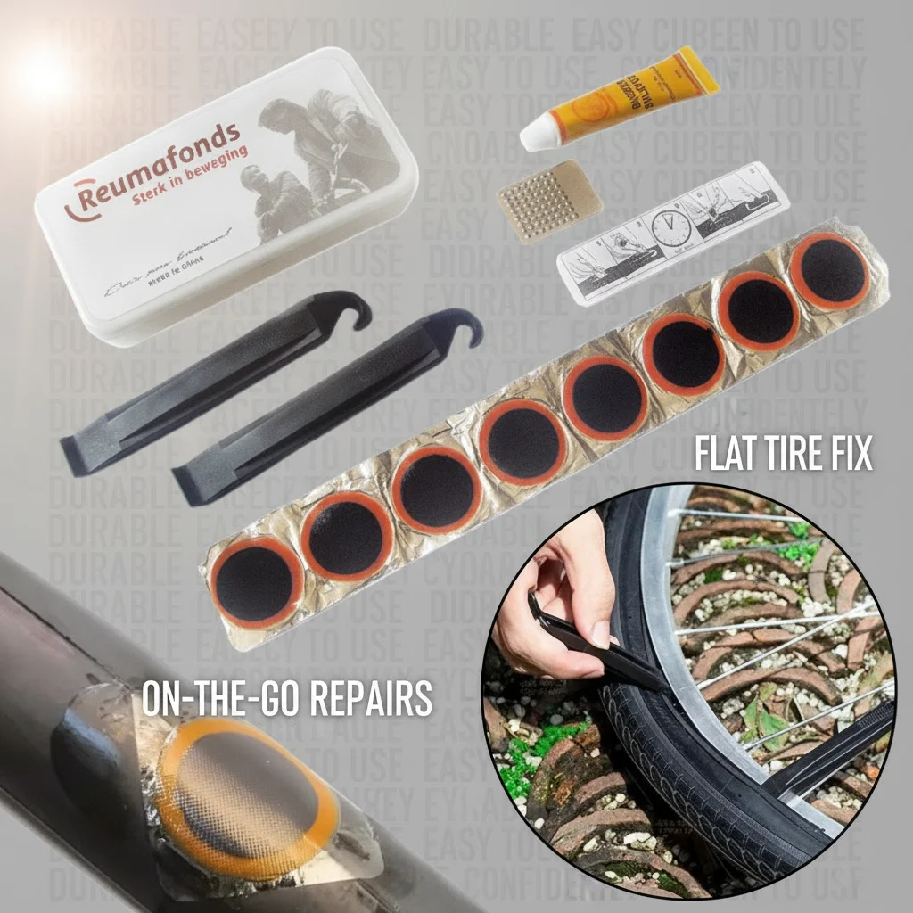 Mountain Bike Tire Repair Tool Set - Bicycle & Motorcycle Tool Box - Cycling Maintenance Kit - Bike Repair Gear
