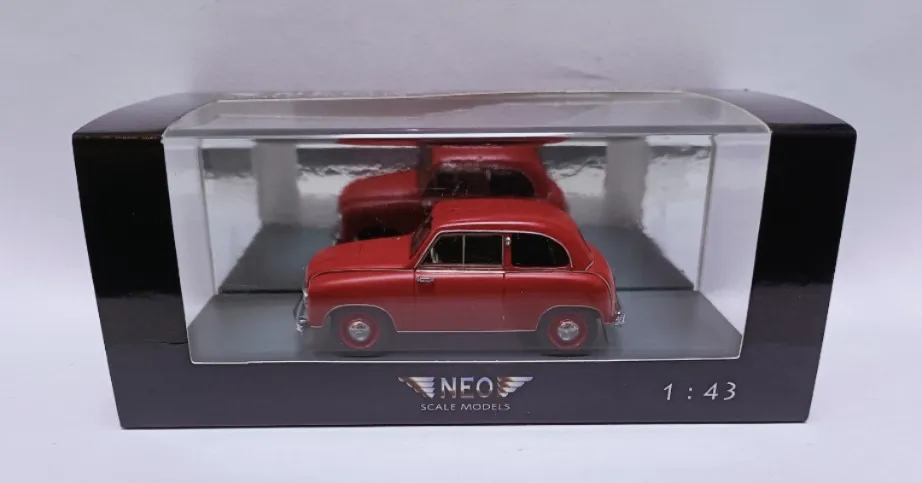 neo-1-43-lloyd-resin-simulation-old-man-car-model-lloyd-ls-300-1951-matte-red