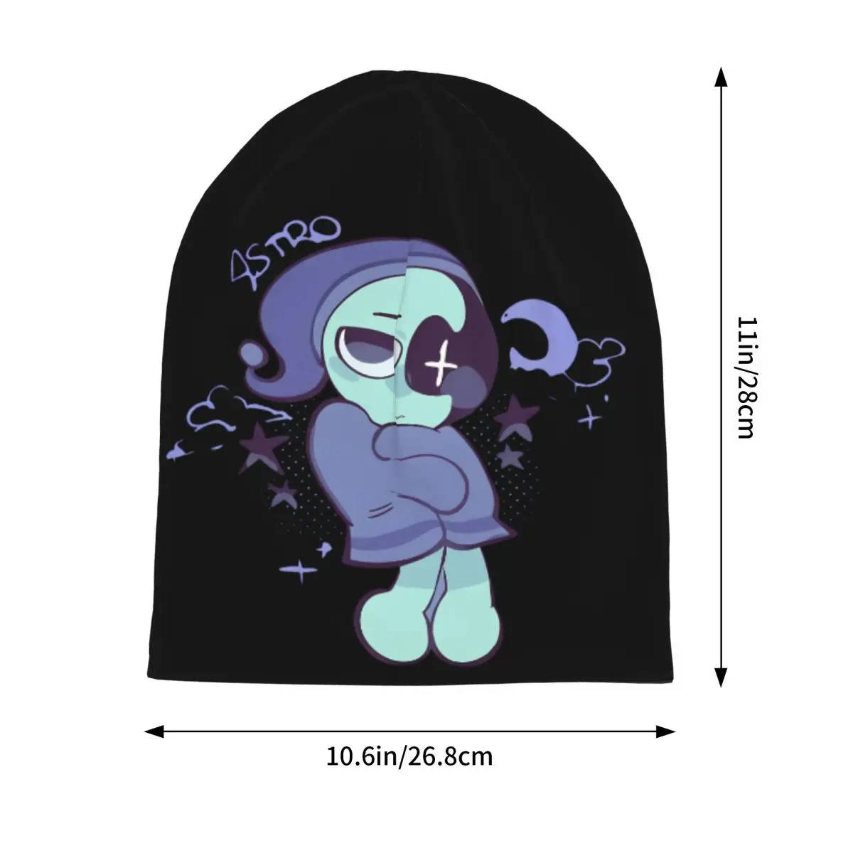 Dandys World Astro Cap Catoon الهيب هوب الخريف الشتاء في الهواء الطلق Skullies قبعة صغيرة الربيع الدافئة ذات الاستخدام المزدوج بونيه القبعات #2