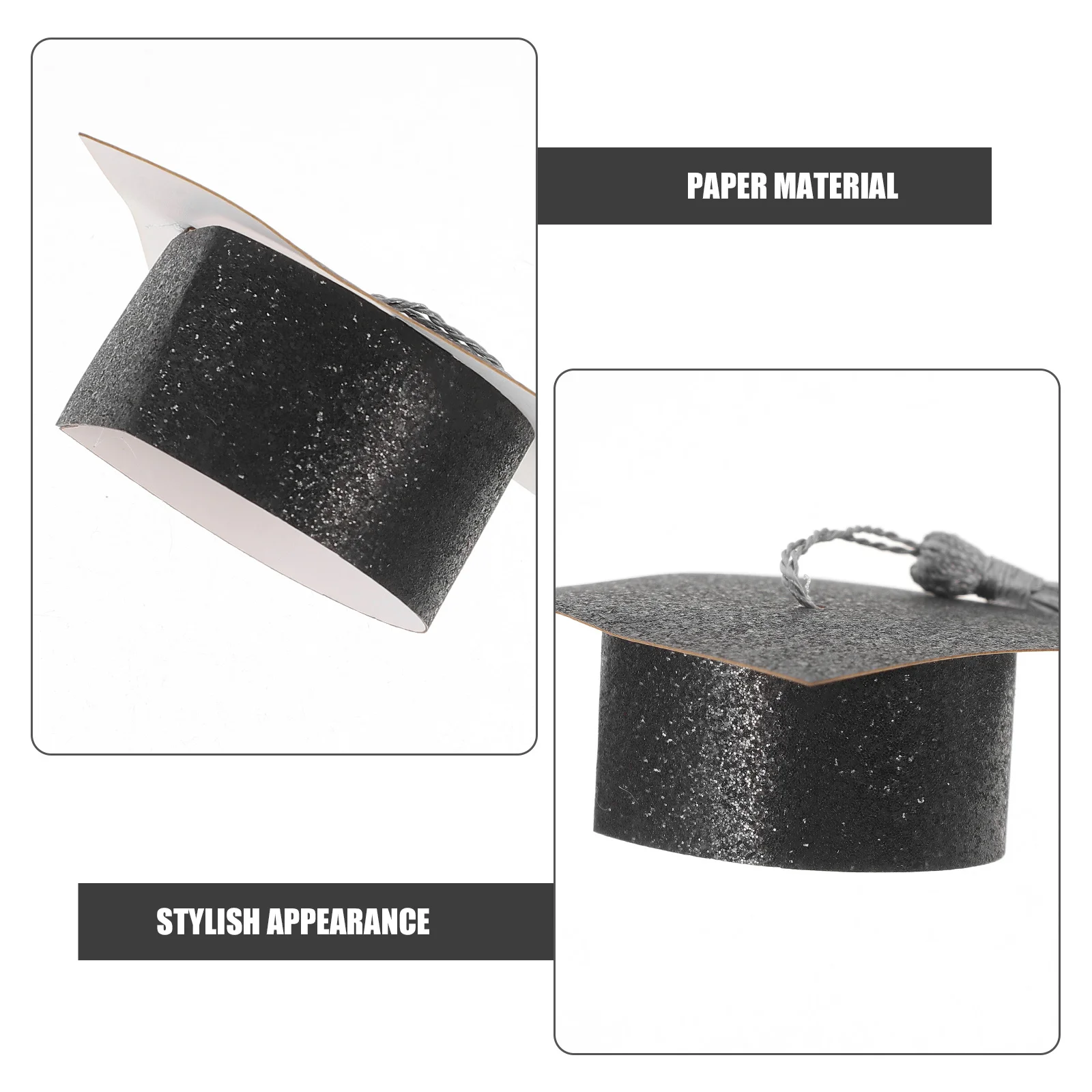 

10Pcs Graduation Cap Goblet Cover Mini Hat Toppers for Party Decorations and Gifts Graduation Decor Mini Hat Goblet Cover