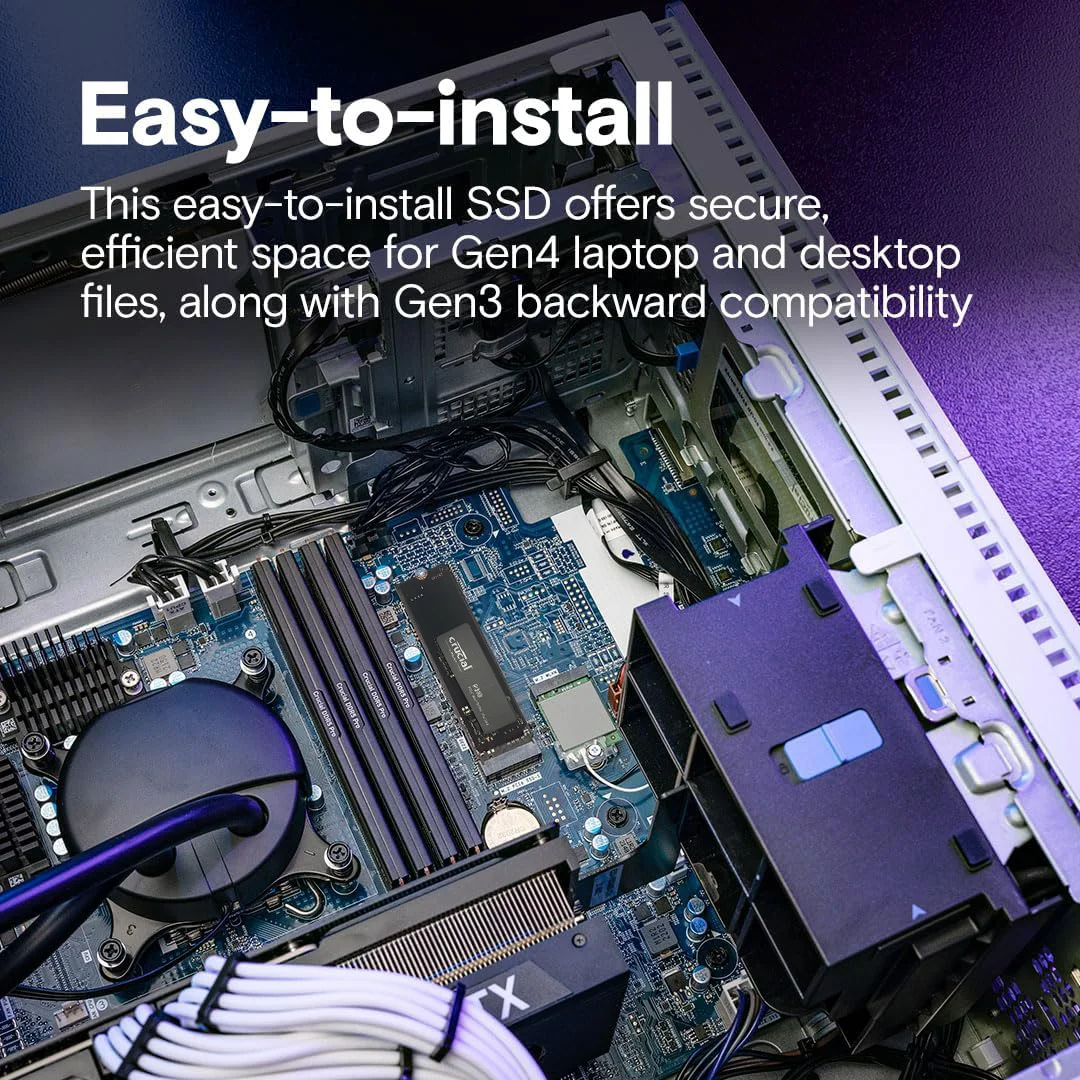 حاسمة P310 500GB 1TB M.2 2280 SSD PCIe Gen4 3D NAND NVMe القرص الصلب 2TB محرك الحالة الصلبة الداخلي للكمبيوتر المحمول المكتبي #6