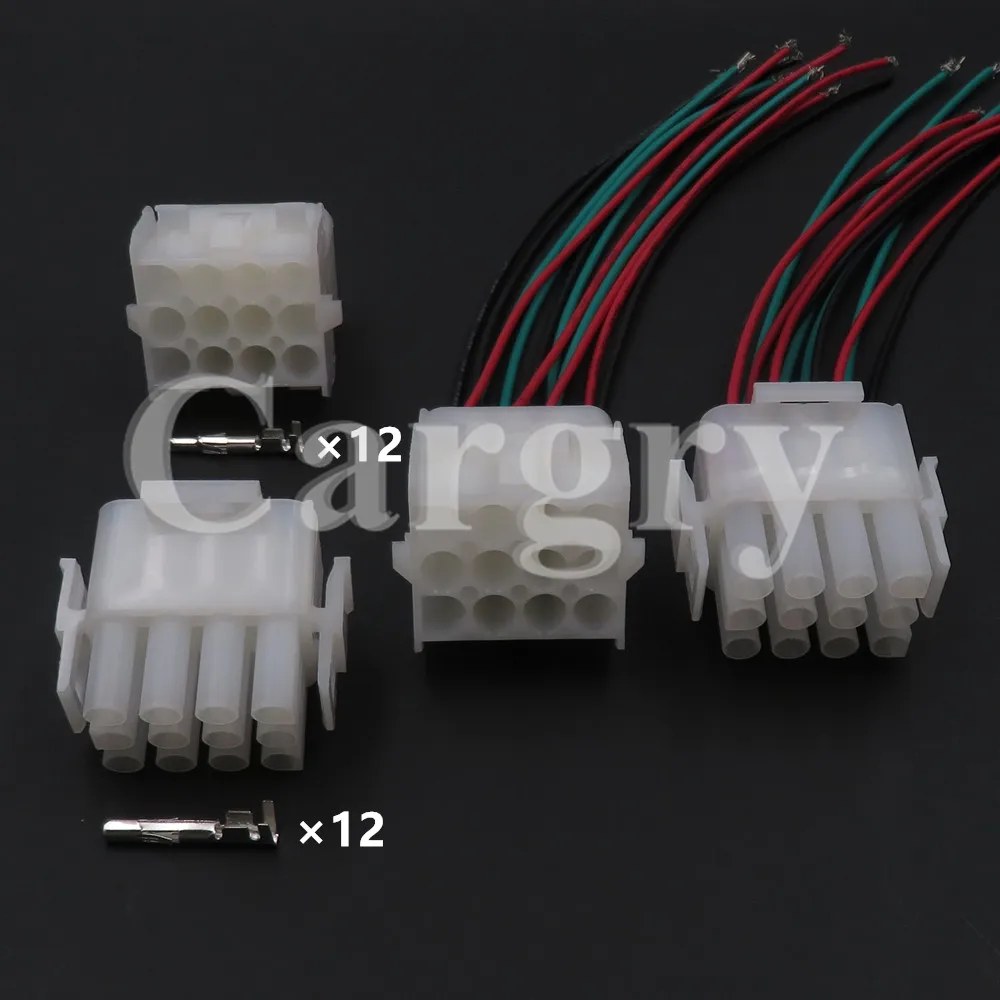 1 Set 12P 63080 Series 1-480708-0 350735-1 Auto Female Male Electrical Wire Socket AC Assembly For Car Motorcycle
