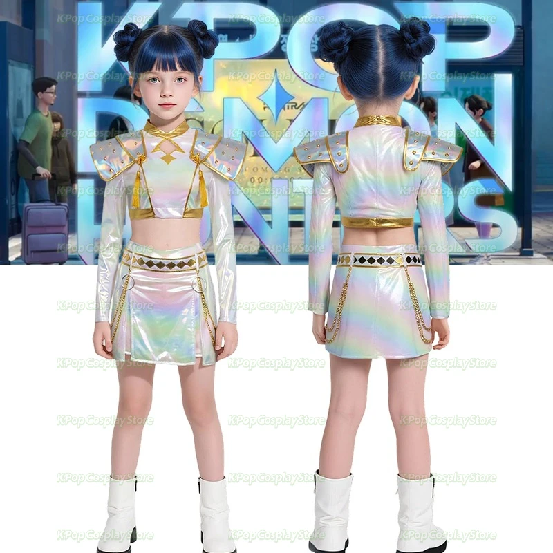 

New Rumi Kpop Demon Hunter Cosplay Movie Demon Hunters Cosplay Mira Zoey Costume Adult Kids Stage Halloween Role Play Uniform