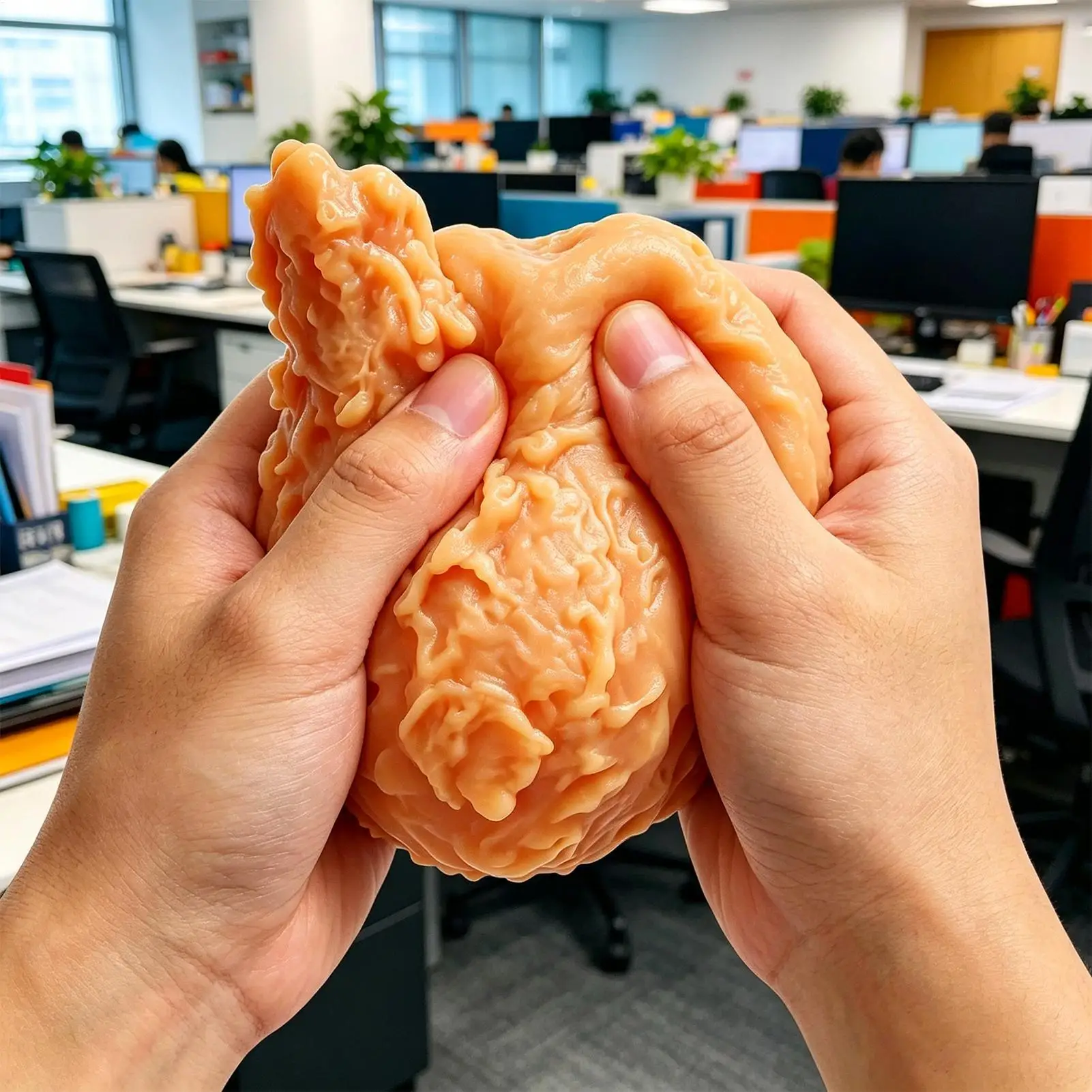 Novelty Stress Relief Simulation Chicken Squishy Toy Slow Rise Dough Ball Antistress Toy Soft Bouncy Decompression Gift