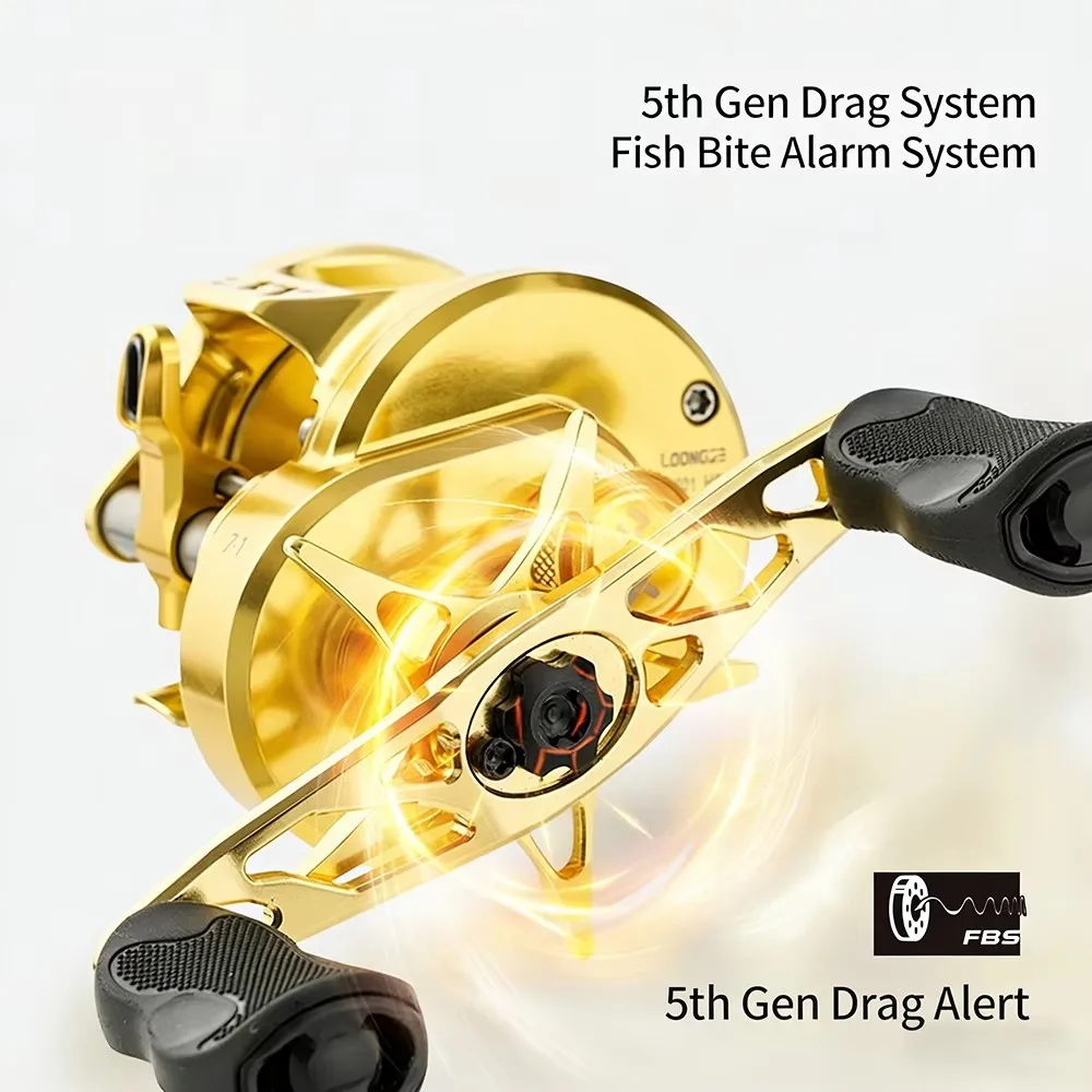 LOONGZE B201MC 175g CNC-gefräste Aluminium Ultraleichte Baitcasting-Rolle Weitwurf-Angelrolle mit Großer Kapazität – Detail 5