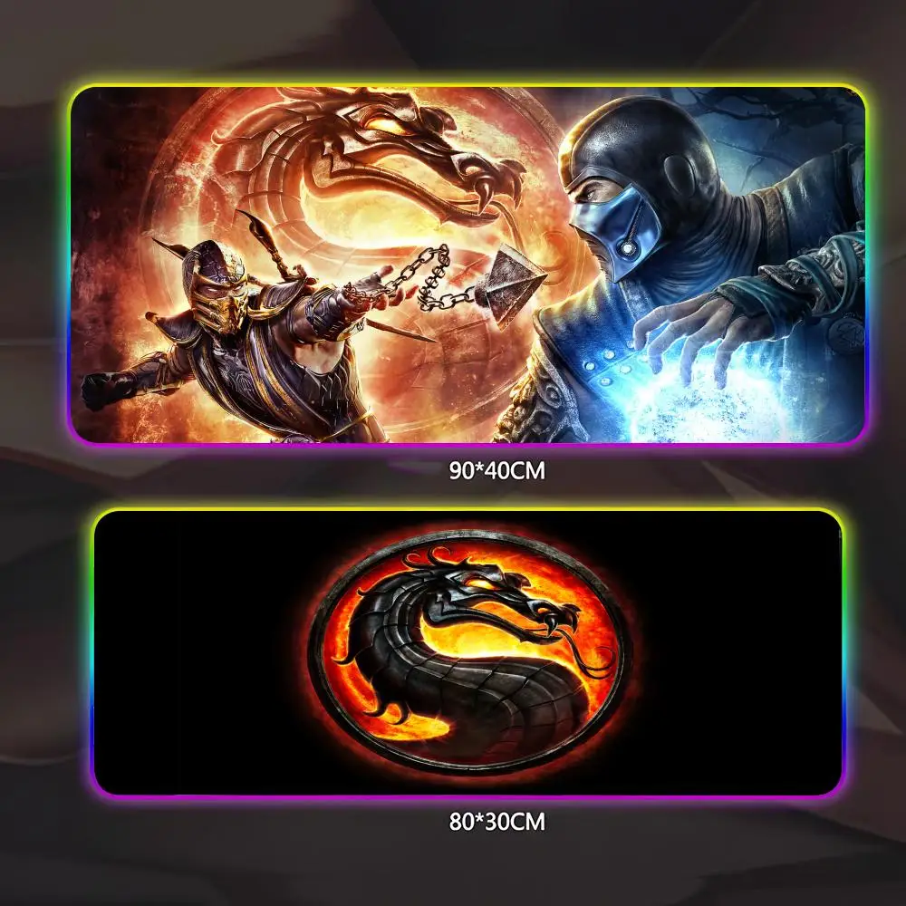 

Mortal Kombat Mouse Pad Gamer Luminescence Led Mouse Pad Gaming Table Rgb Deskmat Keyboard Pc Mousepad