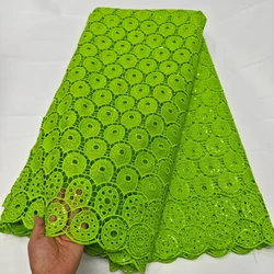 African Guipure Net Lace Fabric High Quality Nigerian Cord Lace Embroidered France Swiss Voile Lace Fabric For Sew Party Dresses