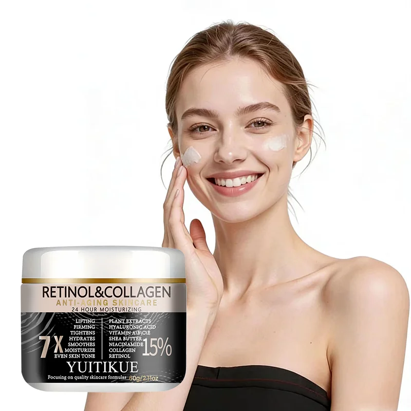 

YUITIKUE 15% Retinol & Collagen Face Cream | 7X Anti-Aging Moisturizer for Lifting, Firming & Smoothing Skin | 60g
