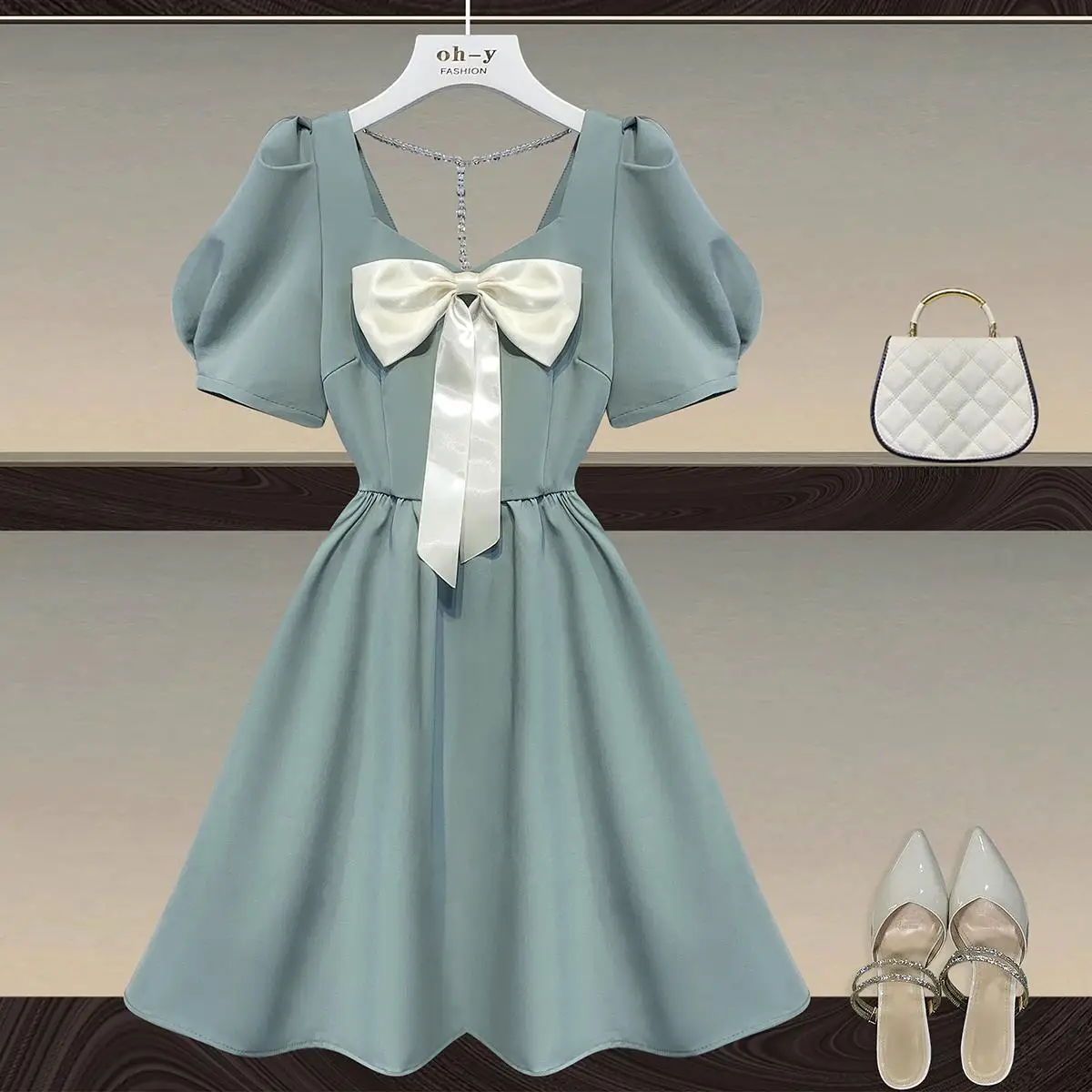 Bow Knot Pearl Cros… - image