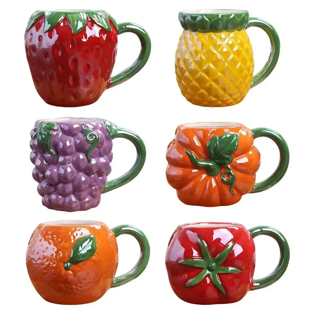 

Creative Coffee Mug Exquisite Durable Fruit Shape Water Cups Heat-resistant Porcelain 3D Ceramic Cup Office