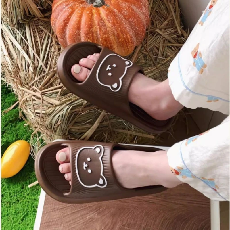 

Yasuk AllSeason Women's Men's Casual Simple Indoor Outside Home Slippers Non-Slip Bear Super Soft Couples Unisex Thick Bottom