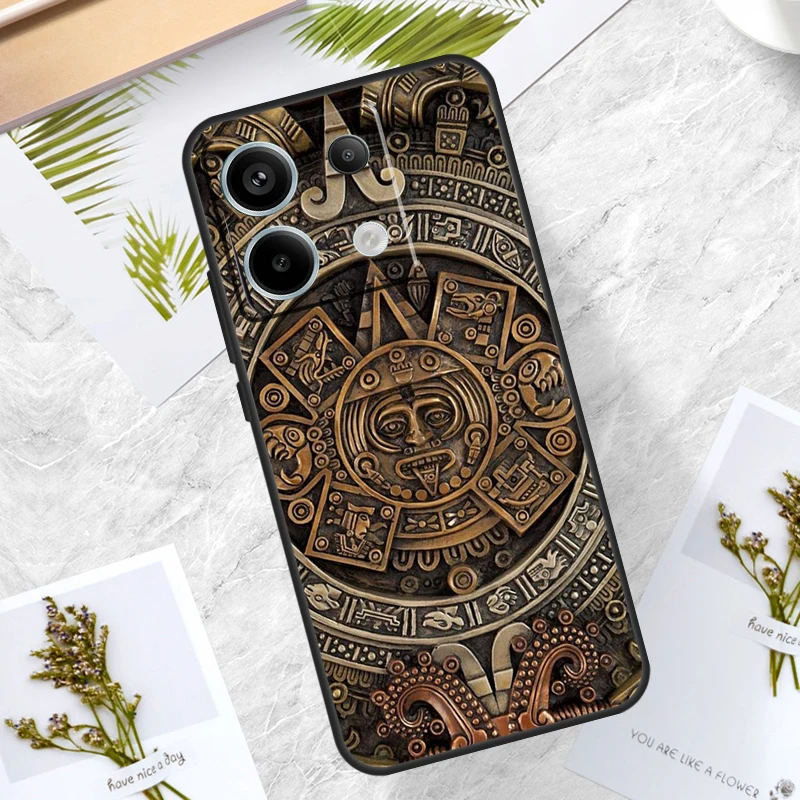 Mayan Calendar Case For Redmi Note 13 Pro Plus 12 11 10 9 Pro 9S 10S 11S 12S 10A 9C 10C 12C 13C Back Cover