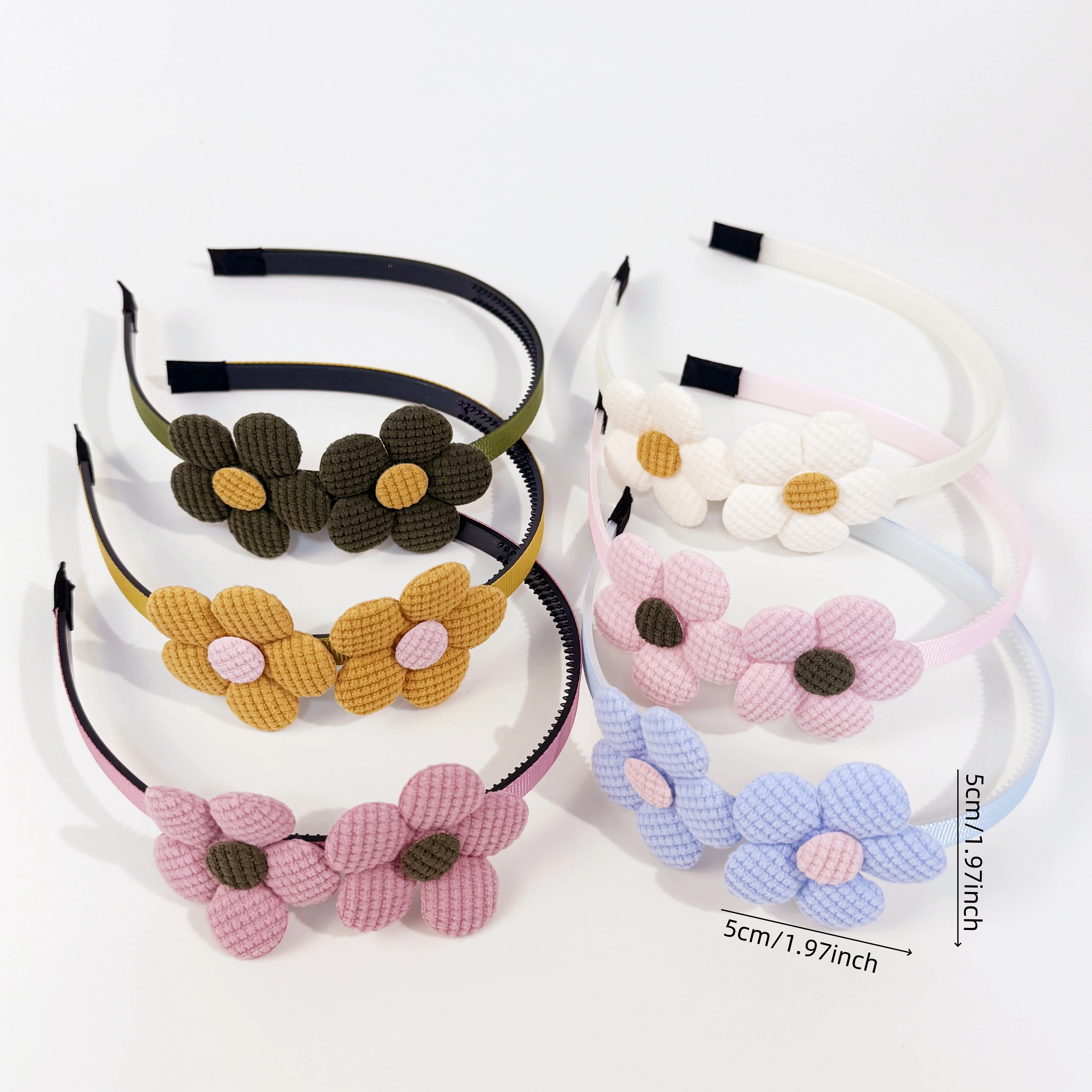 3/6 قطعة لطيف الفتيات عقال النسيج زهرة العصابات الشعر الاطفال الأطفال فيونكات شعر العصابات الشعر الأسرة الديكور حفلة إكسسوارات الشعر #6